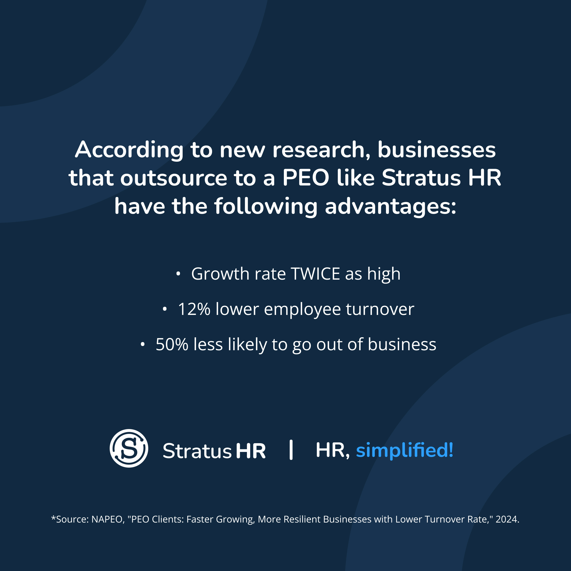 Outsourcing to a PEO like Stratus HR gives your business significant advantages